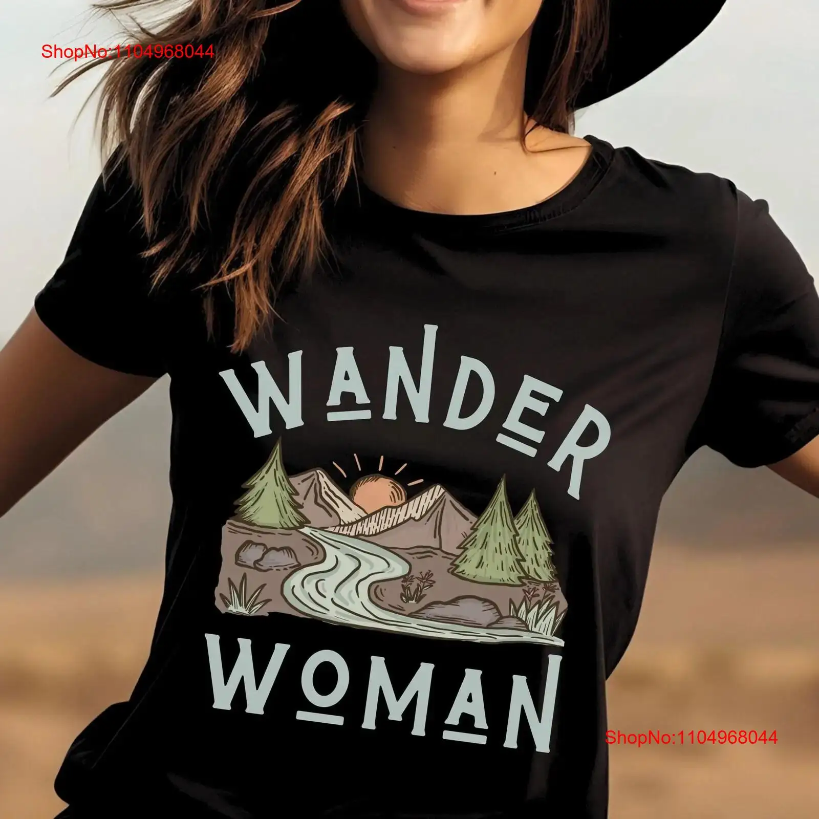 Outdoor Camping Adventures - Wander Woman T Shirt Hiking Mountains