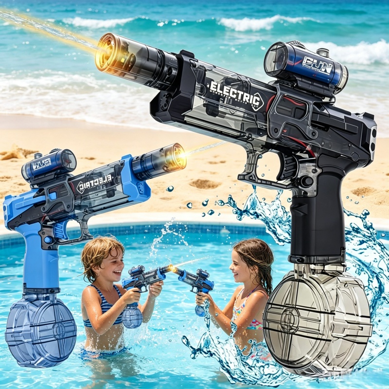 Outdoor Camping Games For Kids - Children Continuous Fire Electric Water Guns