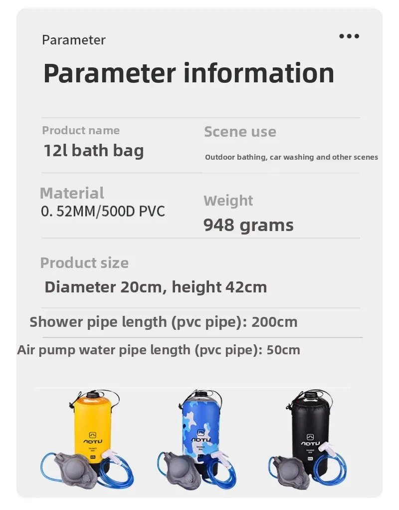 Outdoor Camping Hot Water Shower - useful Outdoor Travel Shower Set, Shower