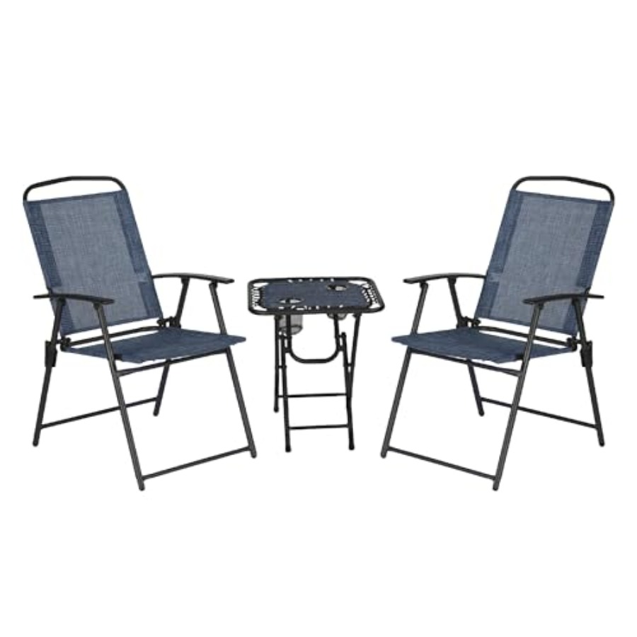 Folding Chair - Trapper's Peak 3-Piece Folding Outdoor Patio