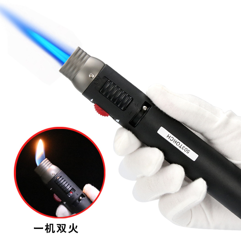 Outdoor Windproof Lighter - Honest Turbo Dual Jet Butane Lighter