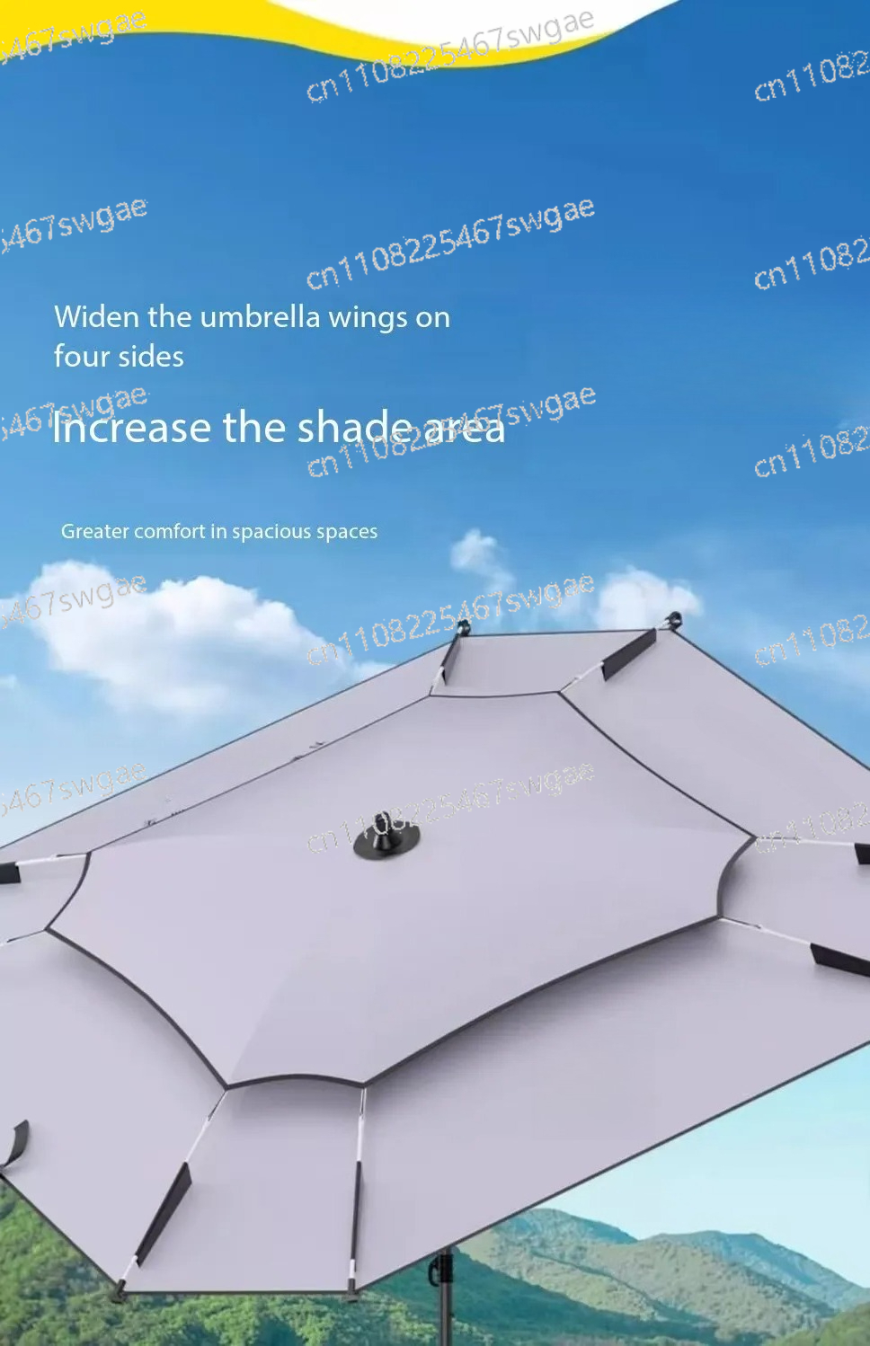 Outdoor Camping Umbrella - Portable Square Fishing UmbrellaUpdated Sunshade Waterproof