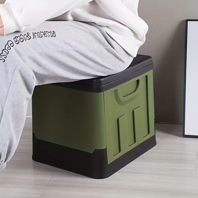 Outdoor Camping Toilet - Multifunctional Outdoor Storage Box Collapsible Toilet