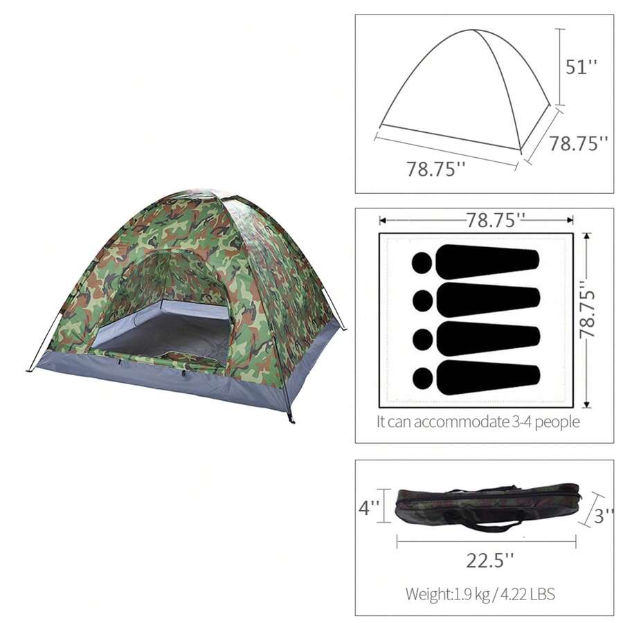 3-4 Person Dome Tent Lightweig – обзор и цена Outdoor Camping Dome