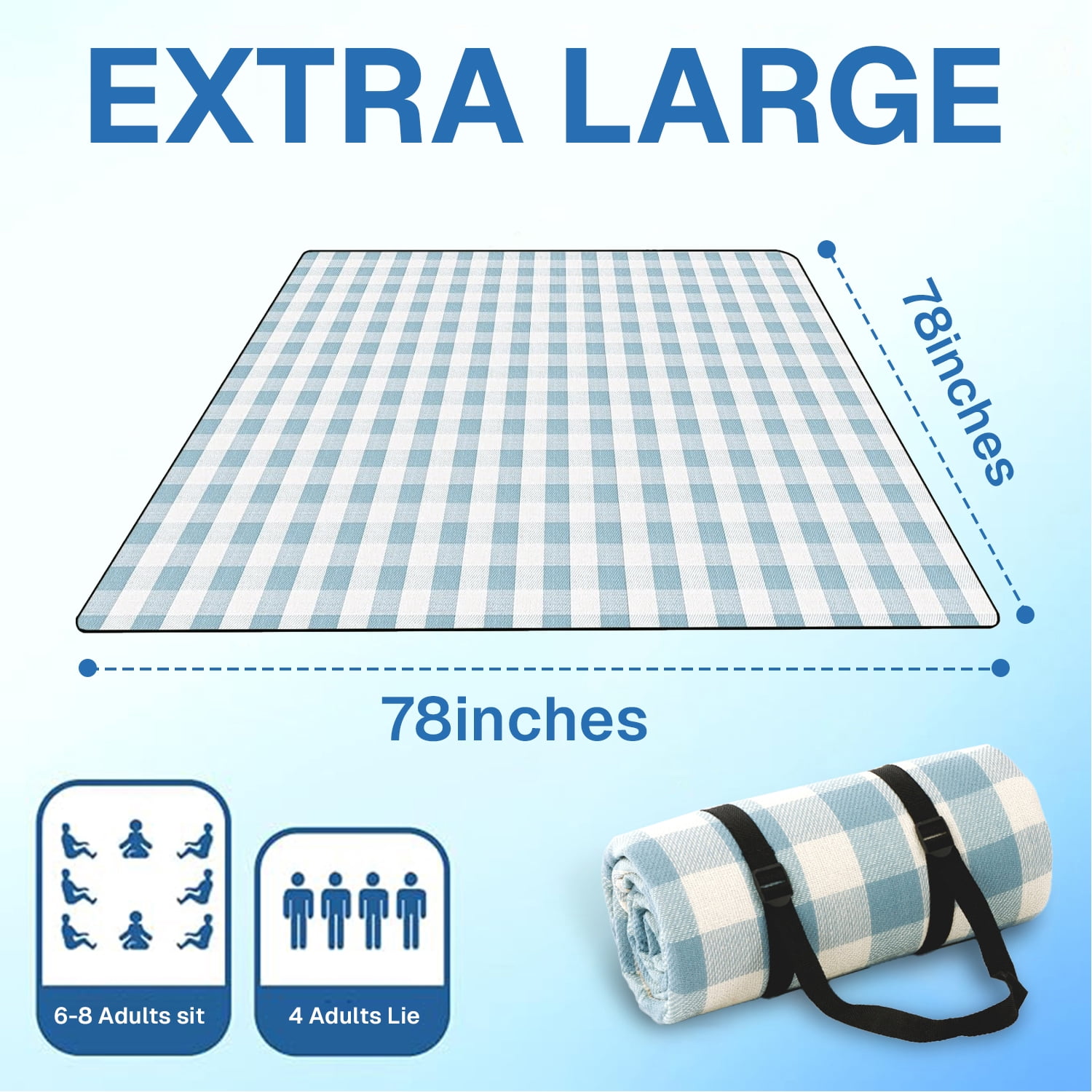 78x78 Inch Extra Large Foldabl – обзор и цена Outdoor Camping Mats Large