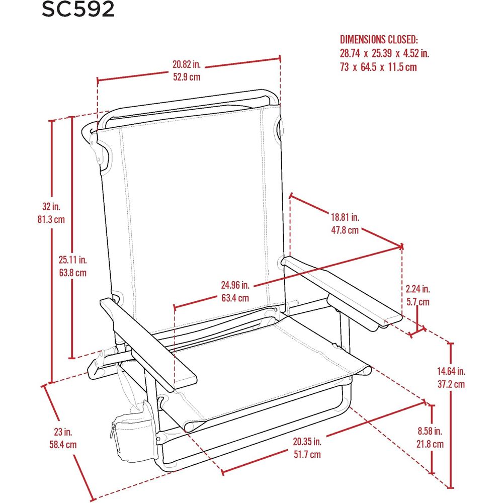 Classic 5-Position Folding Bea – обзор и цена Folding Chair