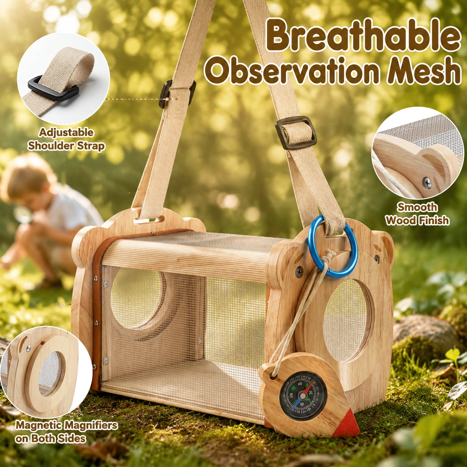 Wooden Bug Catching Kit With T – обзор и цена Outdoor Camping For Kids