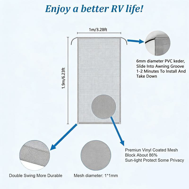 RV Awning Front Sun Shade Scre – обзор и цена Outdoor Camping Awning