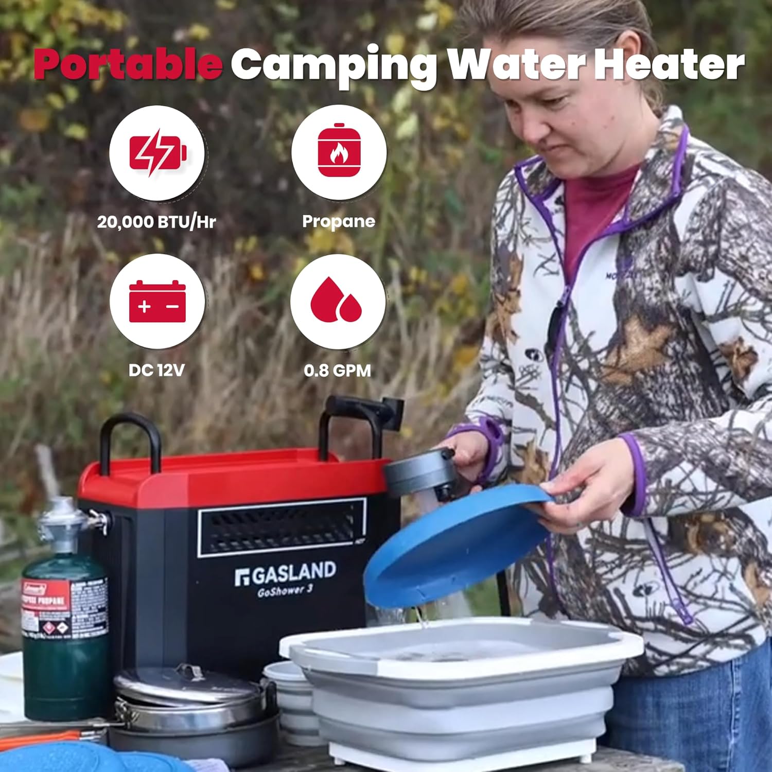 Goshower G3 Pro 1lb Propane Po – обзор и цена Outdoor Camping Hot Water Shower
