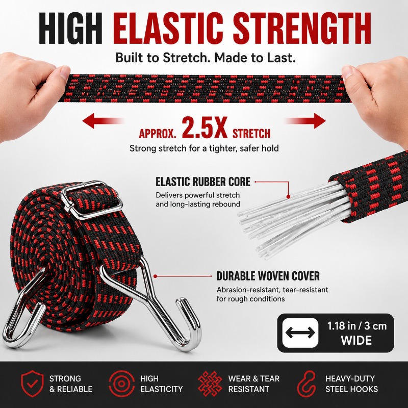 3cm Wide Elastic Cargo Strap 1 – обзор и цена Camping Rope