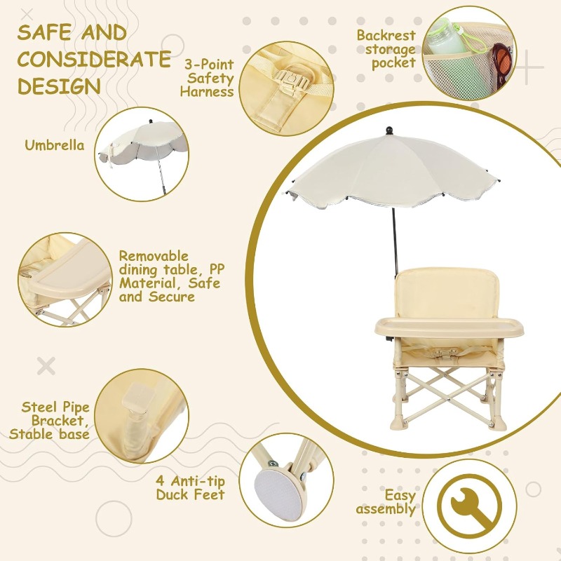 Baby Outdoor Beach Chair with  – обзор и цена Outdoor Camping Umbrella