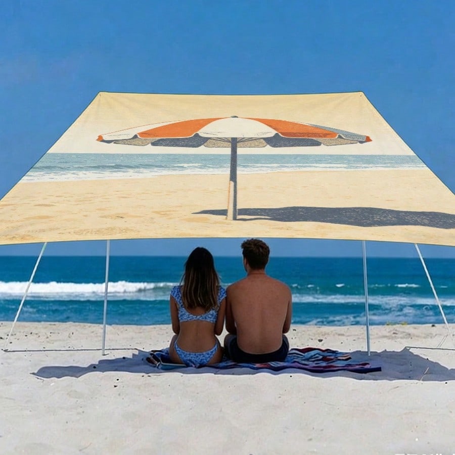 1pc Beach Sunshade Cloth, Outd – обзор и цена Outdoor Camping Umbrella