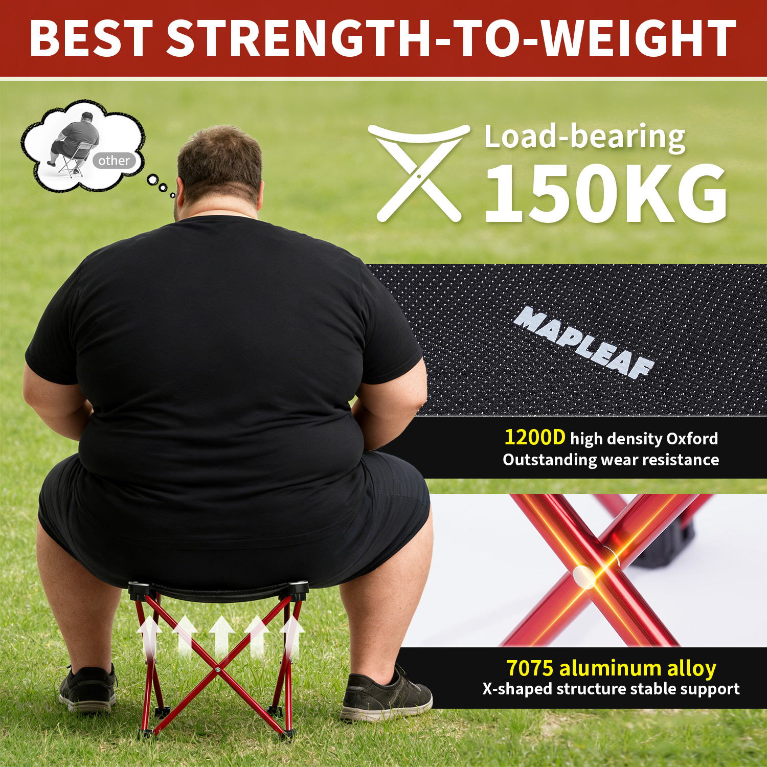 MAPLEAF Portable Folding Stool – обзор и цена Outdoor Camping Table And Chairs