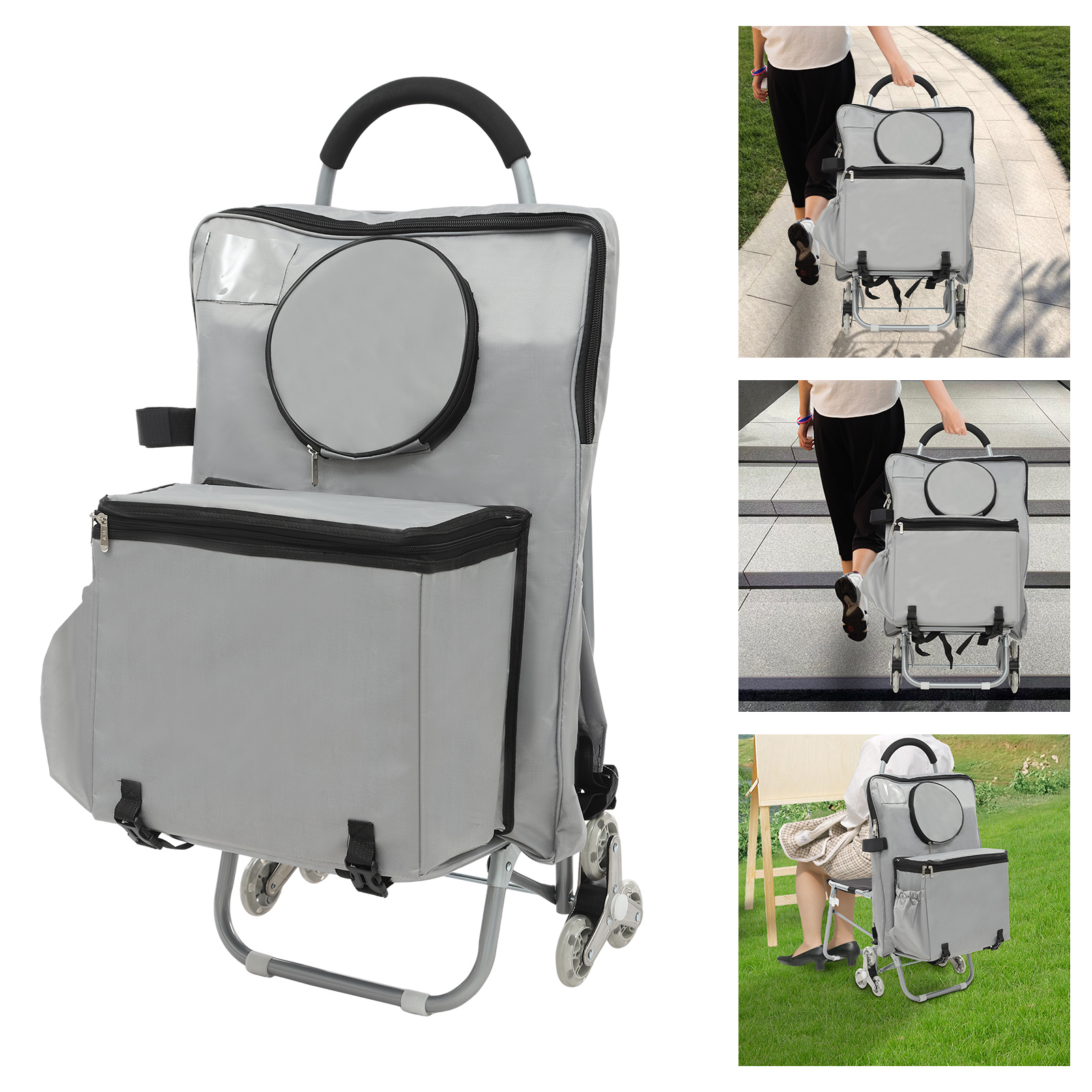 Silver 16.93*36.61inch Rolling – обзор и цена Folding Chair
