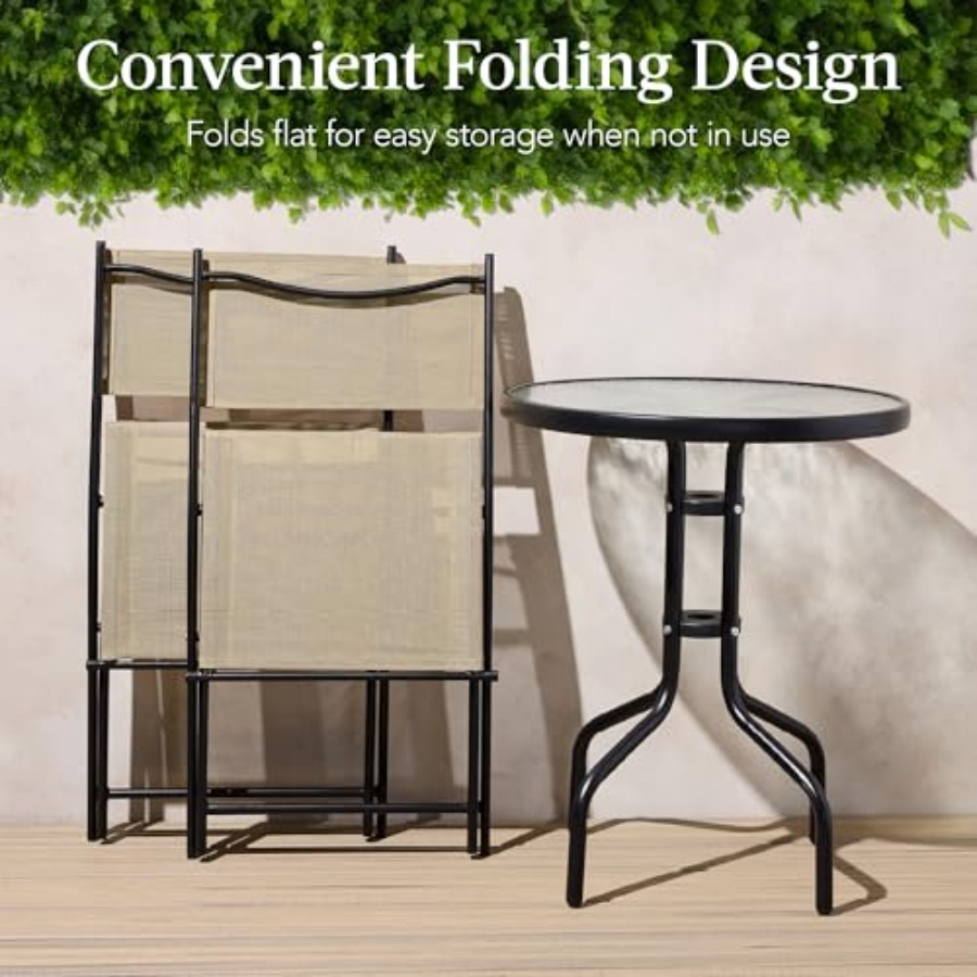 3-Piece Patio Bistro Dining Fu – обзор и цена Folding Chair