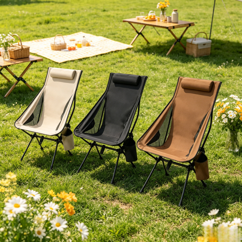 3 Colors Foldable High Back Ca – обзор и цена Outdoor Camping Table And Chairs