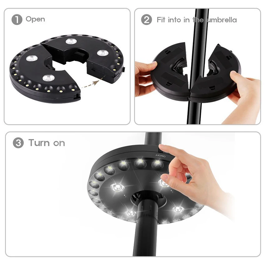 Super Bright Umbrella Pole Lig – обзор и цена Outdoor Camping Umbrella