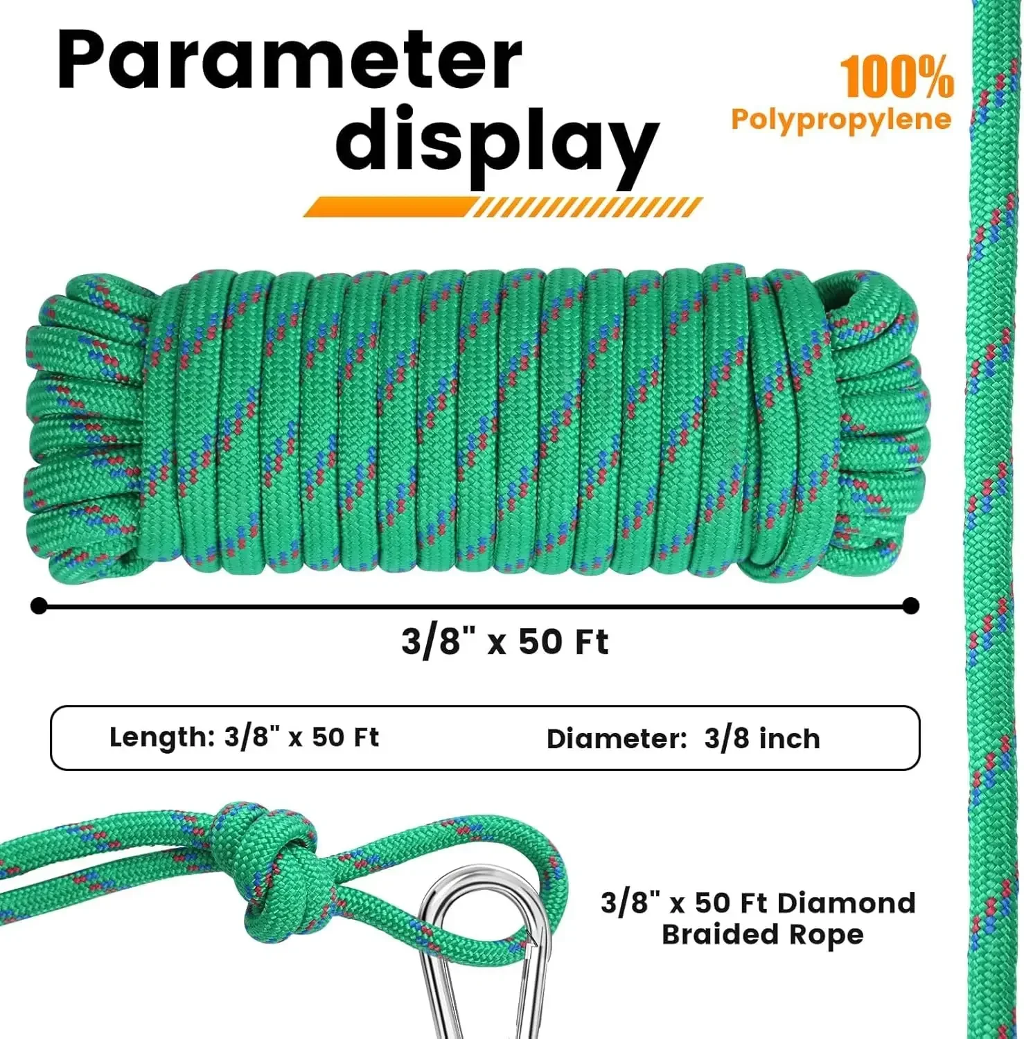 Diamond Braided Polypropylene  – обзор и цена Camping Rope