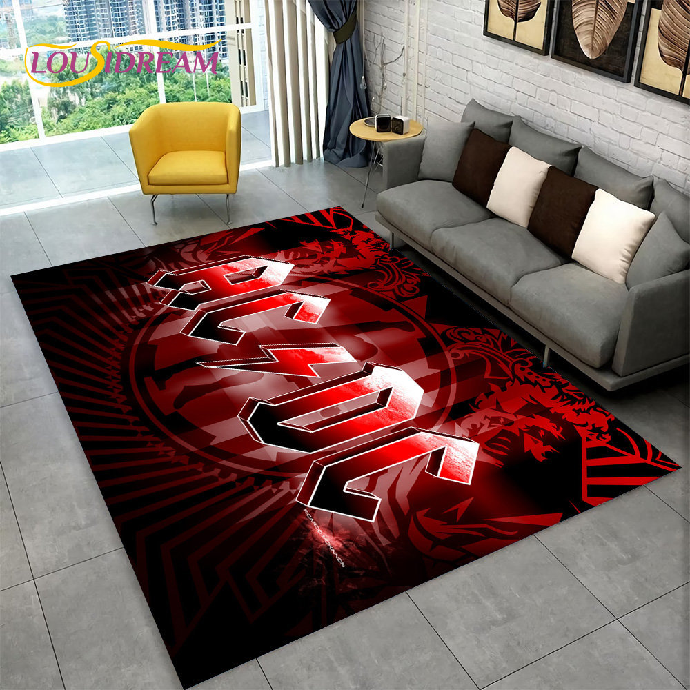 AC/DC Rock Band Area Rug Large – обзор и цена Outdoor Camping Mats Large