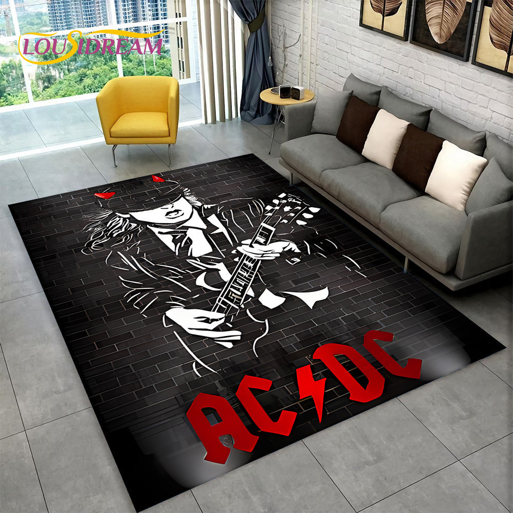 AC/DC Rock Band Area Rug Large – обзор и цена Outdoor Camping Mats Large