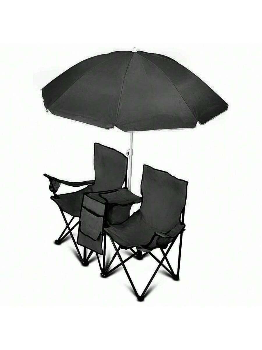 2-Seat Folding Camp Chair With – обзор и цена Outdoor Camping Umbrella