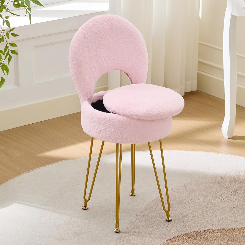 Faux Fur White Small Vanity Ch – обзор и цена Folding Chair