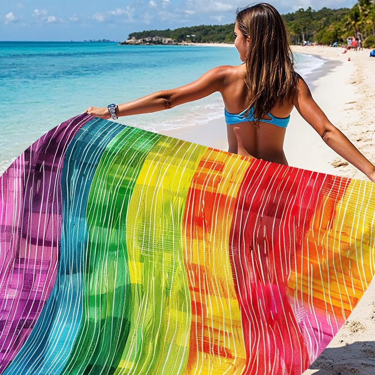 200x240cm Rainbow Beach Mat Sa – обзор и цена Outdoor Camping Mats Large