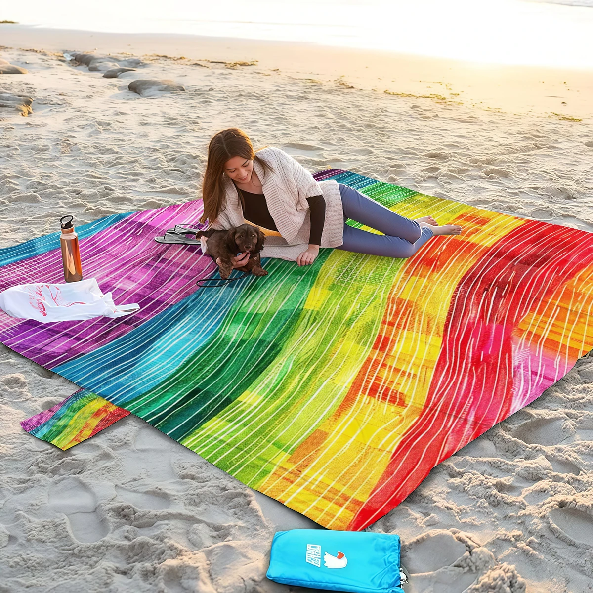 200x240cm Rainbow Beach Mat Sa – обзор и цена Outdoor Camping Mats Large