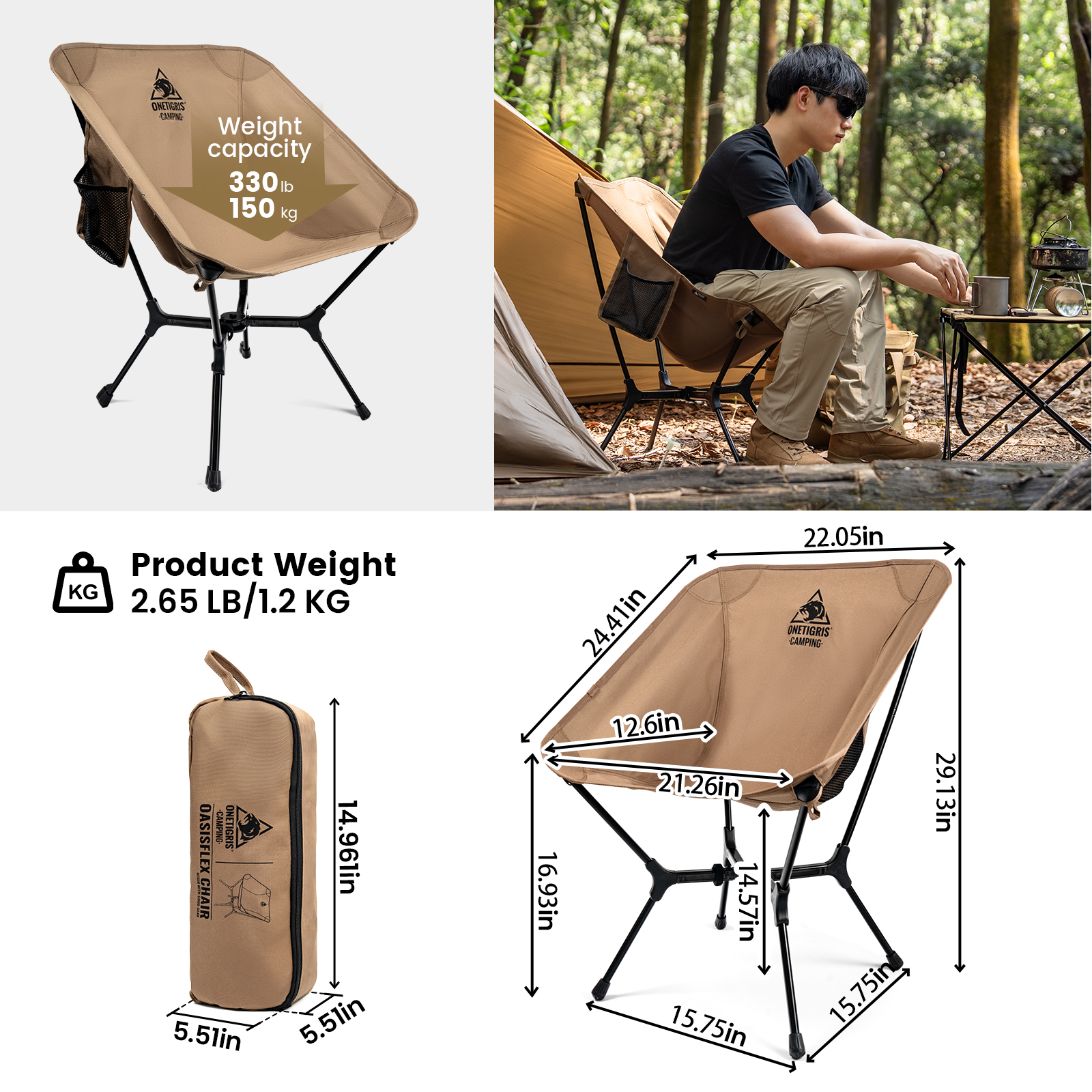 OneTigris OasisFlex Camping Ch – обзор и цена Outdoor Camping Table And Chairs
