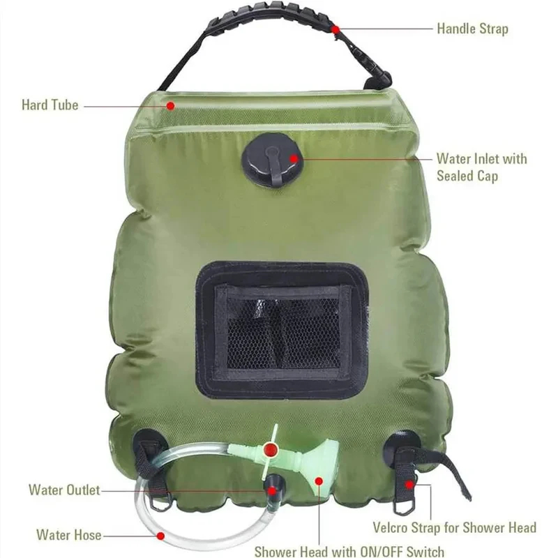 20L Solar Heating Camping Show – обзор и цена Outdoor Camping Hot Water Shower
