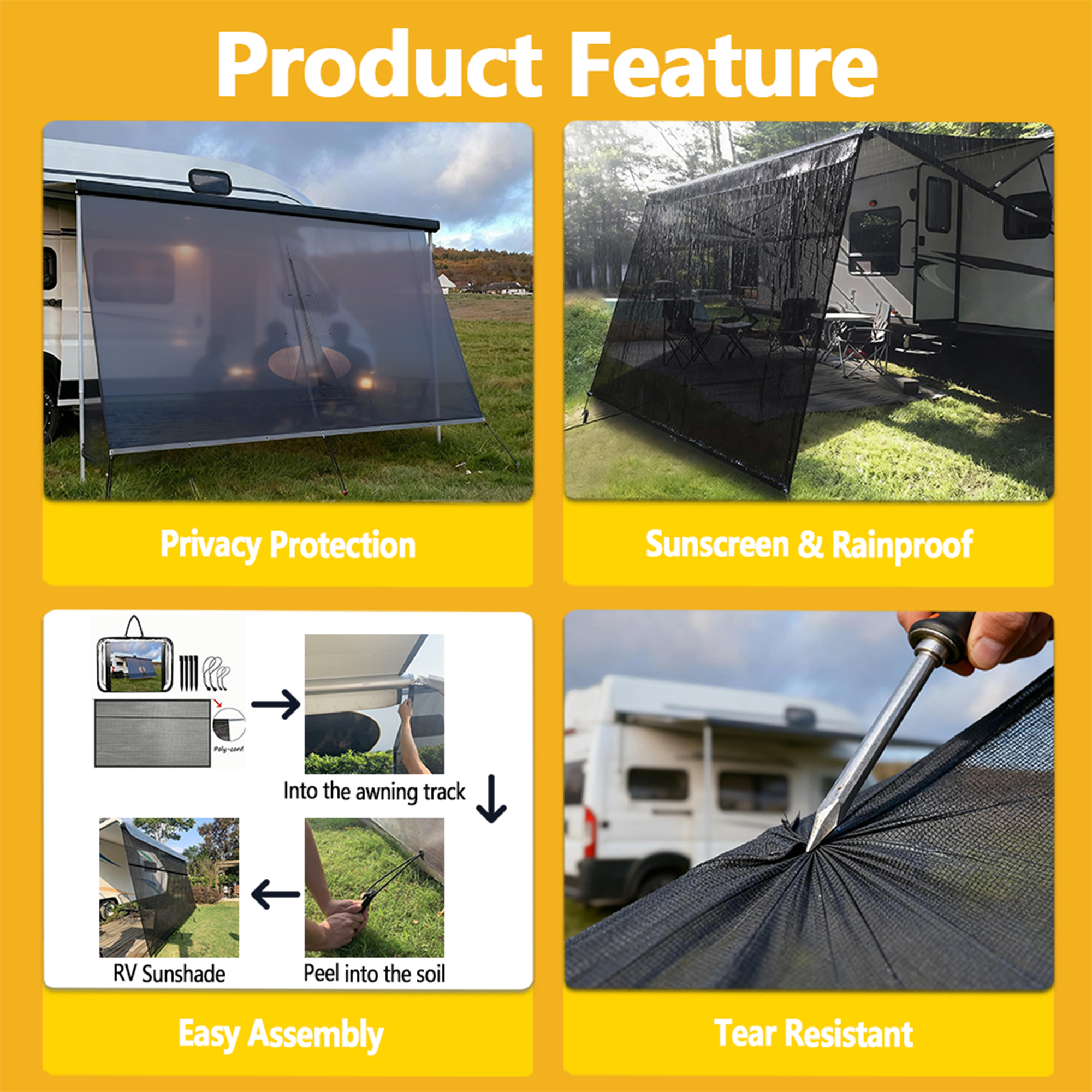 Custom Pattern UV Resistant Fo – обзор и цена Outdoor Camping Awning