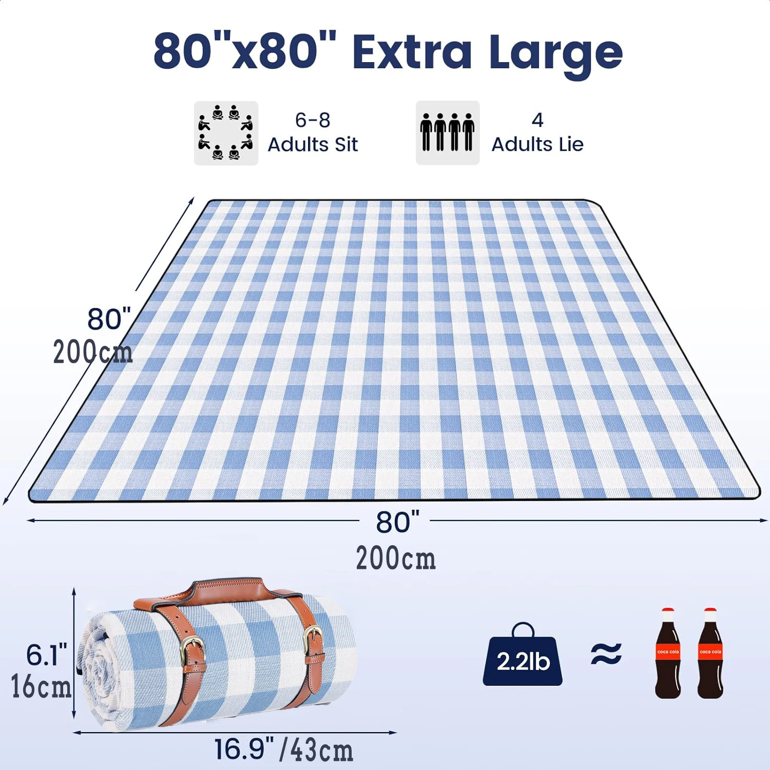 ZHUOHUA Picnic Blanket Extra L – обзор и цена Outdoor Camping Mats Large
