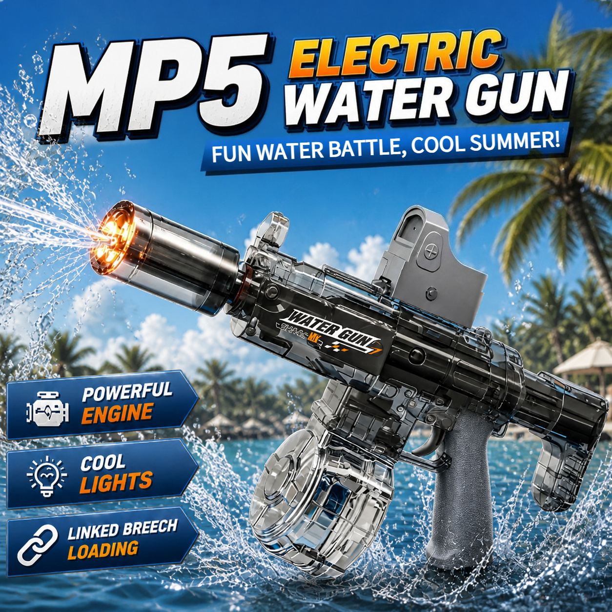 Electric Water Gun Simulation  – обзор и цена Outdoor Camping Games For Kids