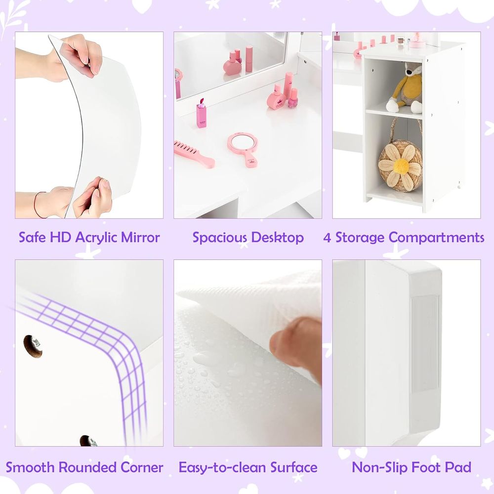 White Wooden Toddler Vanity Se – обзор и цена Folding Chair
