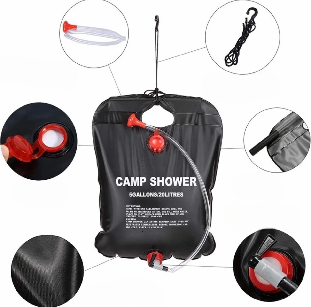 20/40L Camping foldable Solar  – обзор и цена Outdoor Camping Hot Water Shower